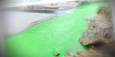 Des opposants à la réforme des retraites déversent un liquide fluorescent dans le fleuve Var
