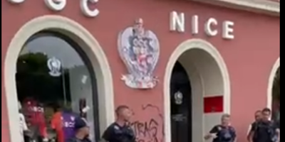 La boutique officielle de l'OGC Nice vandalisée par les supporters de Cologne avant le match