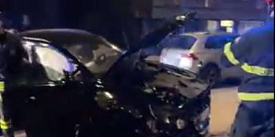 Les images du spectaculaire accident de voiture de l'ancien attaquant de l'OGC Nice Mario Balotelli