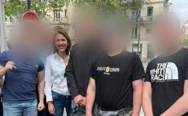 Valérie Hayer dénonce un "piège" après une photo avec des militants d'ultradroite