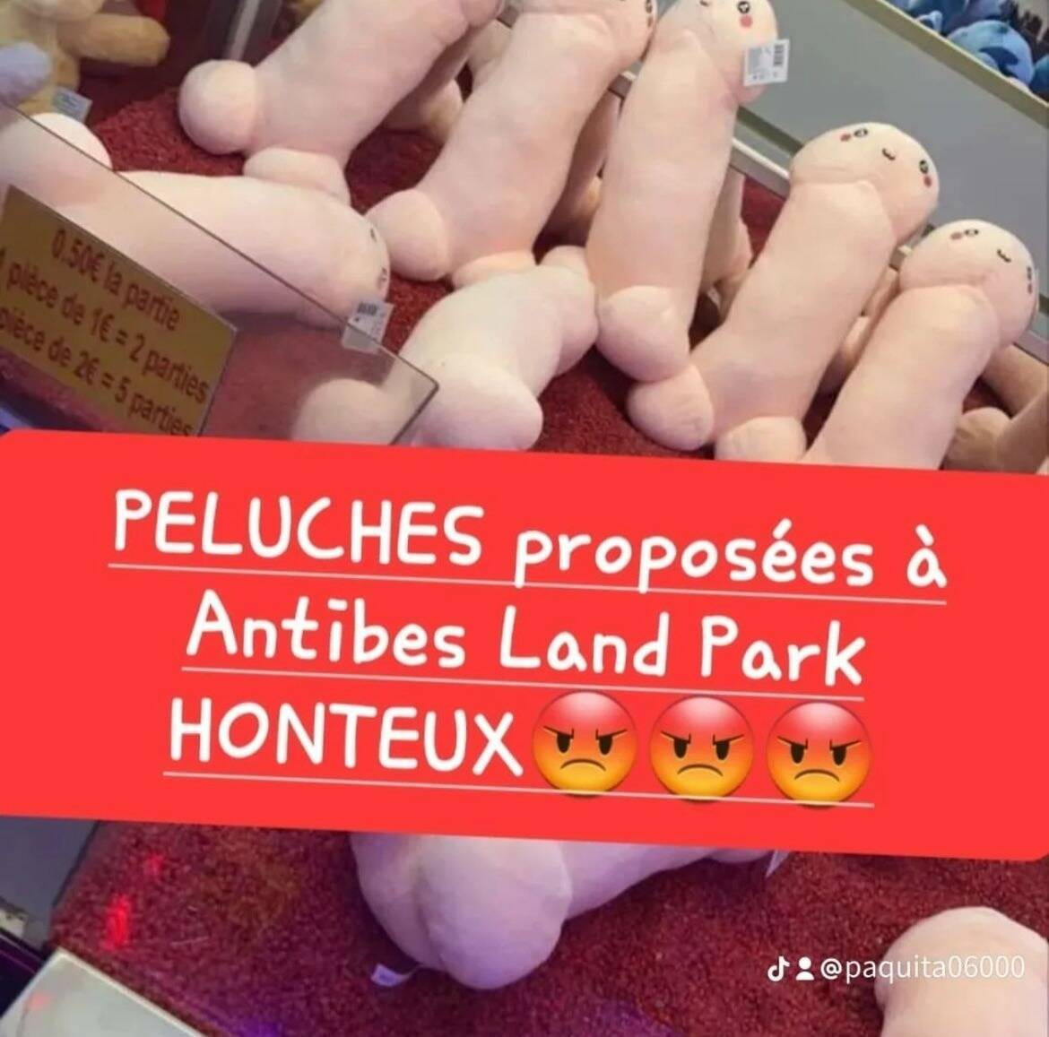 C'est impossible d'accepter ça!: des peluches en forme de pénis à Antibes  Land provoquent l'indignation chez les clients du parc - Nice-Matin