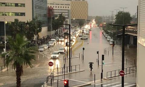 31/10/2019: Inondations au quartier de l'Arénas. Photo Reporter Mobile Jesse Boudret.