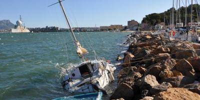 Un voilier s'échoue sur les rochers à l'entrée du port de Saint-Mandrier: un blessé