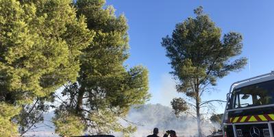 Une route coupée à Hyères en raison d'un incendie