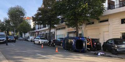 Circulation perturbée à Nice après un spectaculaire accident ce jeudi matin