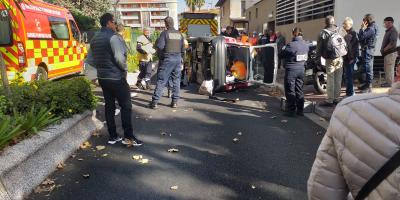 Spectaculaire accident de la circulation à Fréjus