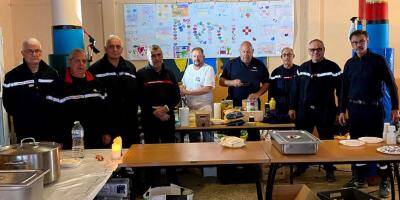 À Breil-sur-Roya, des pompiers retraités s'activent aux fourneaux pour aider les secours