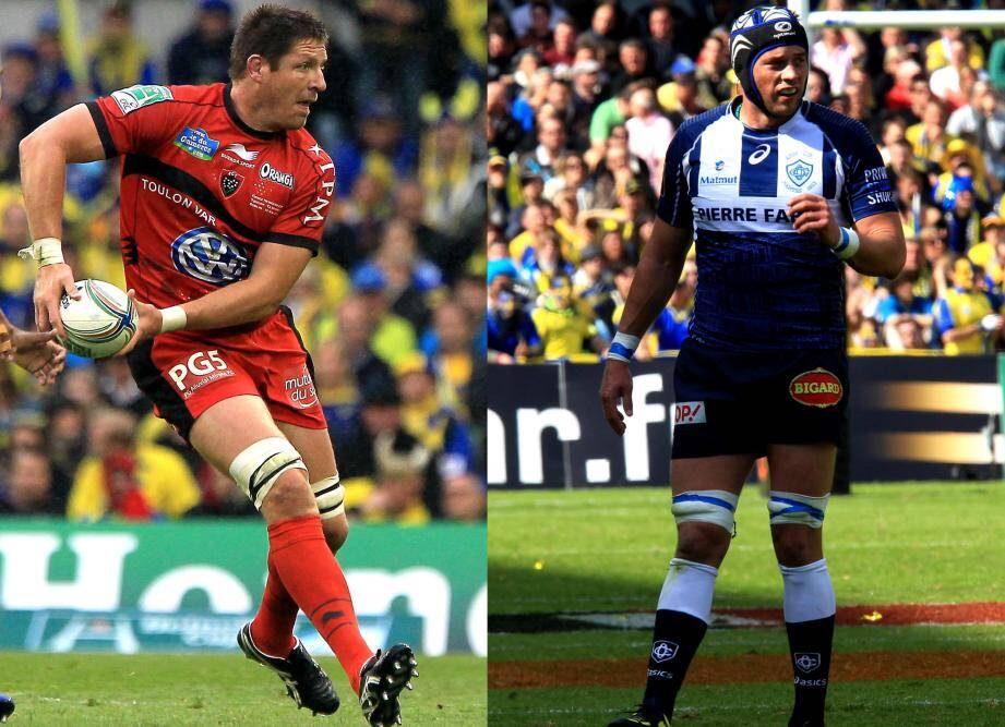 Bakkies Botha (RCT) et Christophe Samson (Castres Olympique)