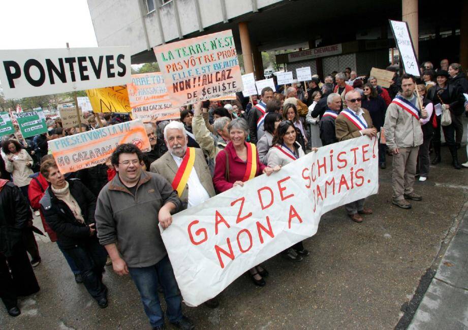 Une manifestation contre le gaz de schiste dans le Var