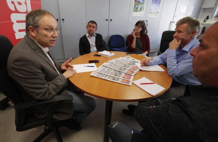 Robert Injey face à notre rédaction locale, hier après-midi.