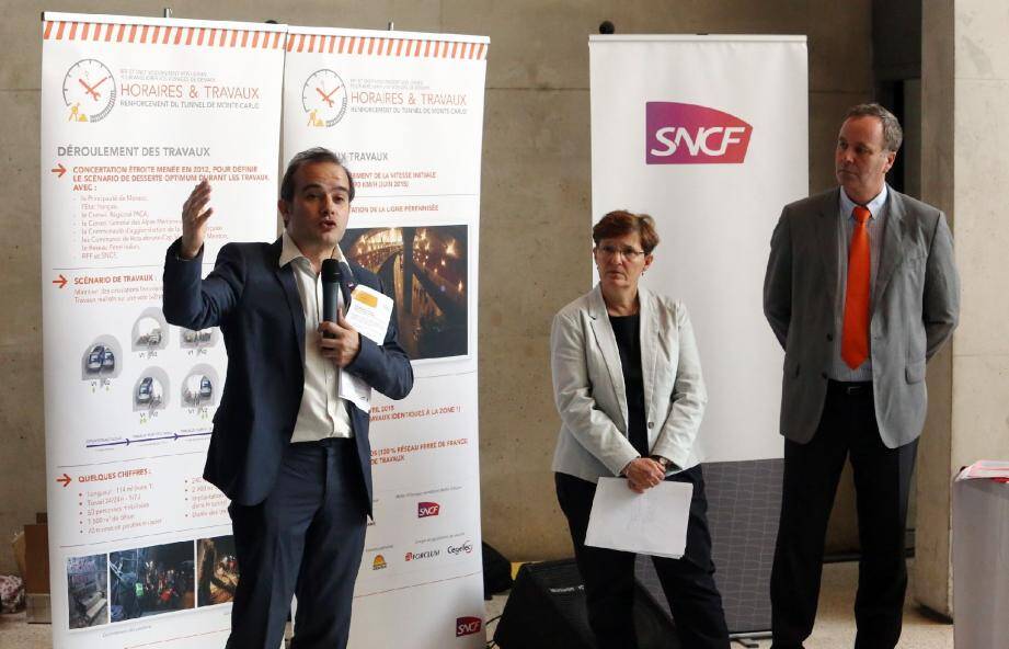 Hier matin, les représentants de la SNCF, de RFF et de la Principauté, ont exposé le plan de desserte durant les travaux.