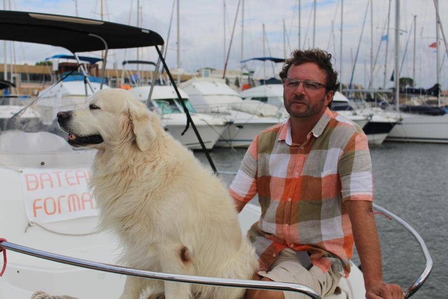 Matlo et Pierre au port d'Hyères.