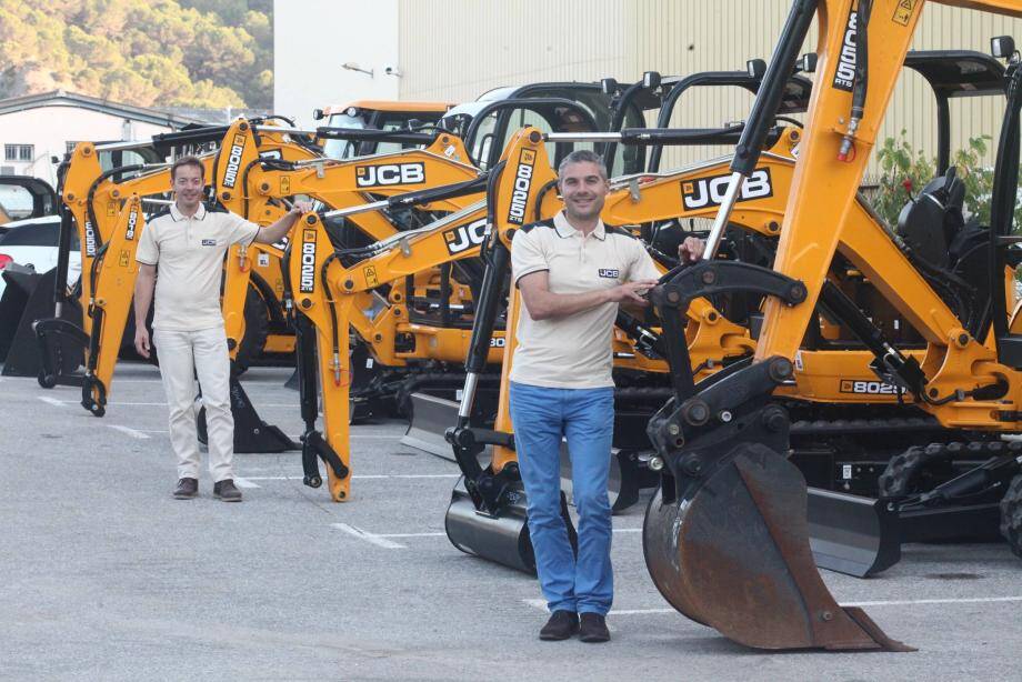 Didier Foucou, au premier plan, est le pilote de la filiale JCBProvence Côte d’Azur.