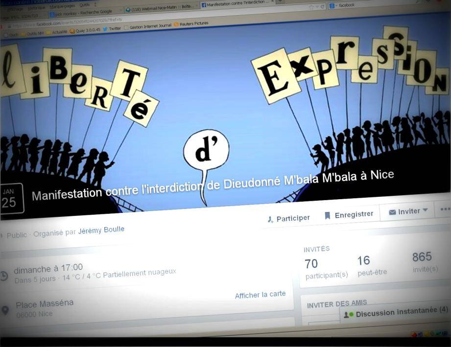 Manif Dieudonné Facebook