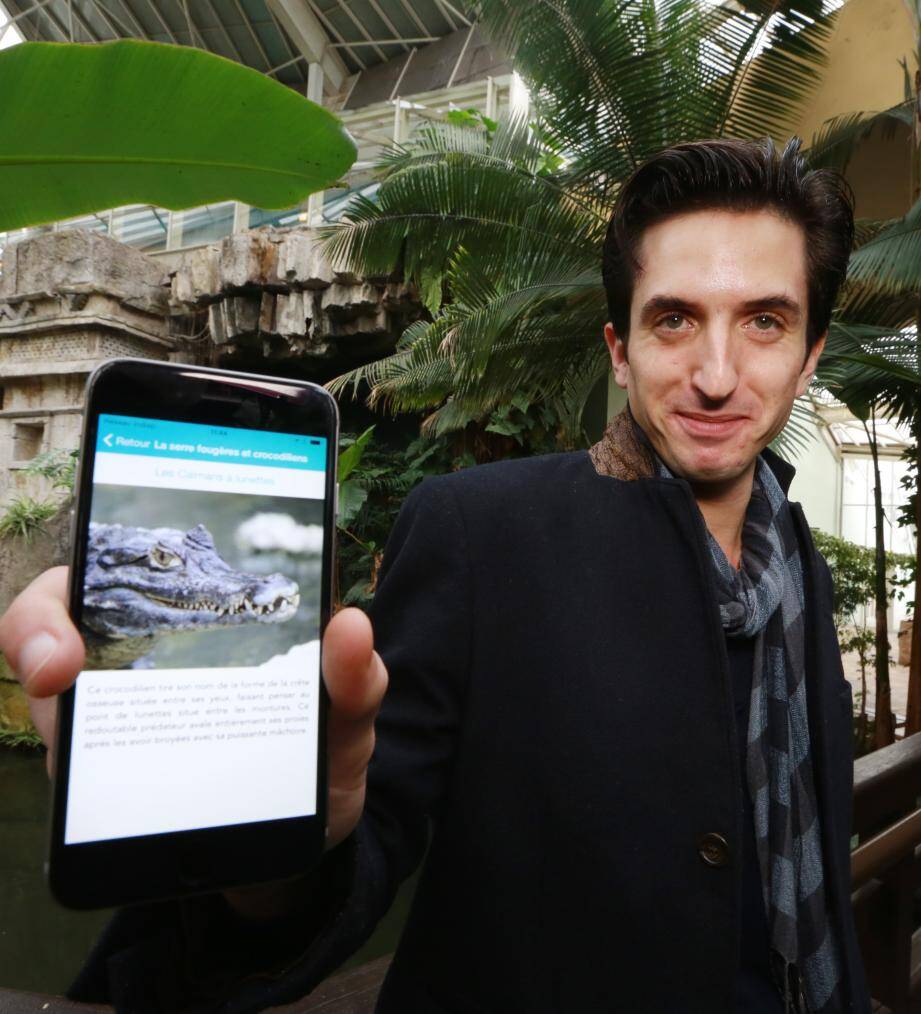 Gaël Lededantec : « Toutes nos créations ont un lien avec le mobile et les objects connectés. Voici, le guide du Parc Phœnix à Nice. » 