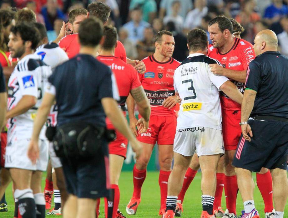 Carl Hayman après la défaite du RCT contre Paris