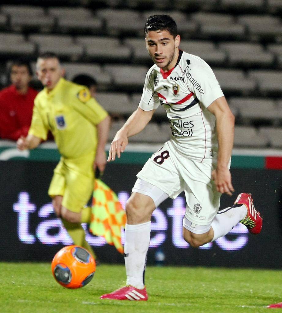 Neal Maupay lors du match Bordeaux-Nice en mars 2014