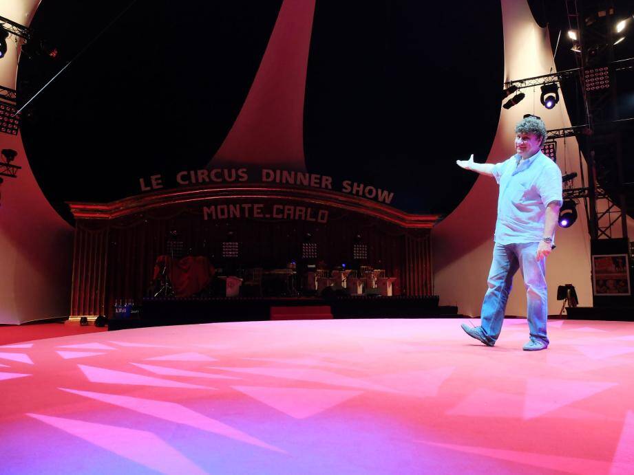 David Larible, sous le chapiteau de l'espace Fontvieille, où se joue le Circus Dinner Show, tous les soirs jusqu'au 23 août.