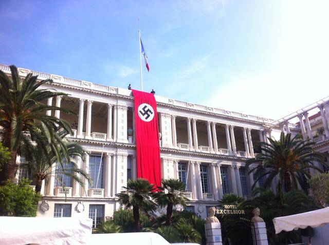 Une scène du tournage du film "Un sac de billes" à Nice