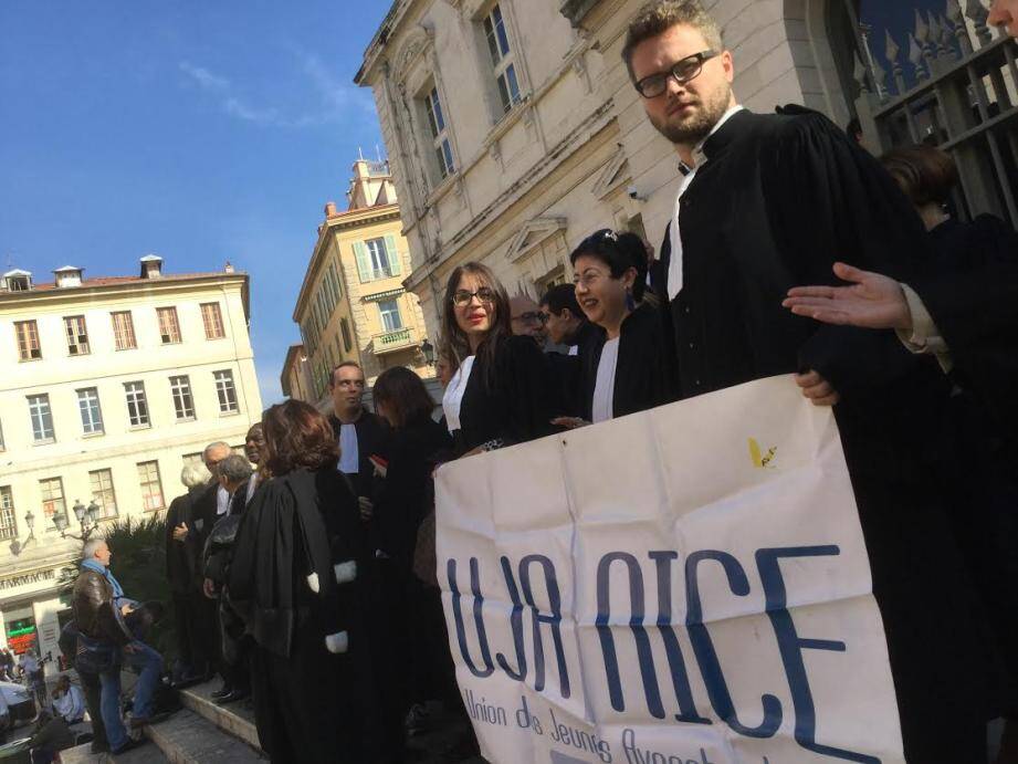 Les avocats étaient en grève à Nice.