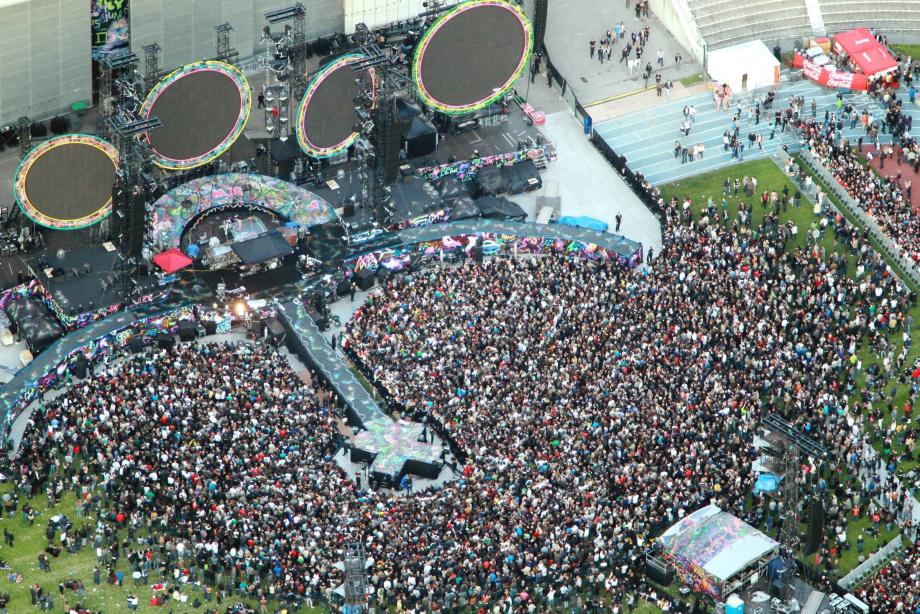 40.000 personnes étaient venues à Nikaïa en 2012 pour applaudir Coldplay.