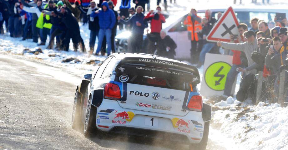 Sébastien Ogier sur les routes du Rallye Monte-Carlo.