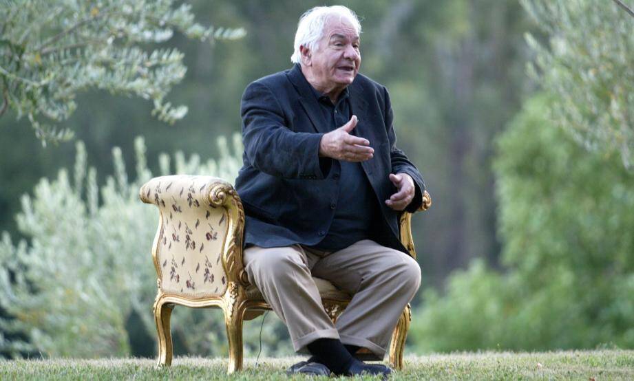 Michel Galabru à Villecroze, au Château Thuerry, en juillet 2007.