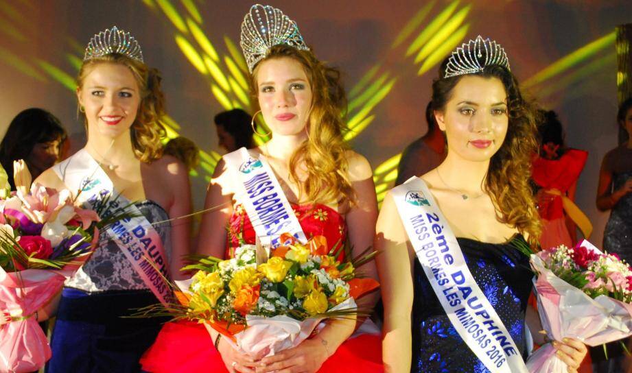 Miss Bormes 2016, Océane et ses deux dauphines, Patsy et Cassandre.