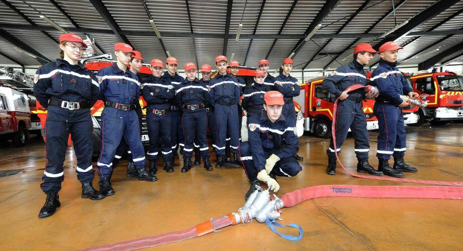 Tous les samedis les jeunes sapeurs-pompiers de Saint-Vallier s'entraînent pour le brevet national.