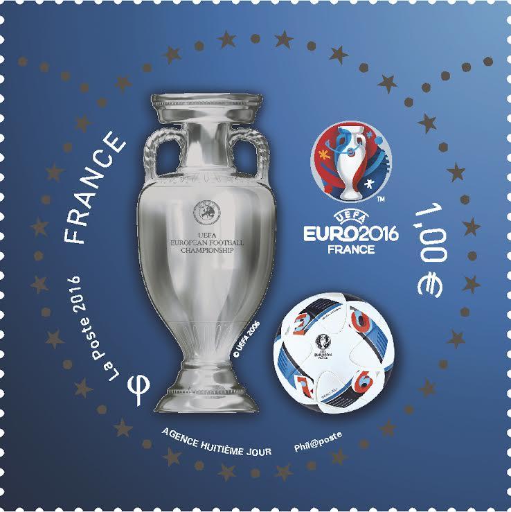 Le timbre officiel de l'Euro 2016.