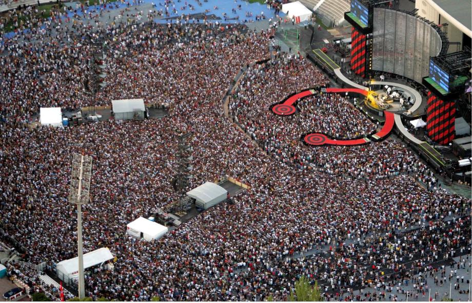 Le concert de U2 en 2005.