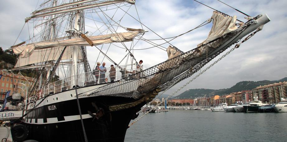 Le Belem dans le port de Nice en 2013