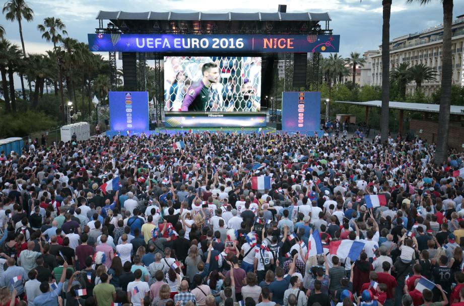 La fan zone de Nice va accueillir un 3e écran gant pour la finale.