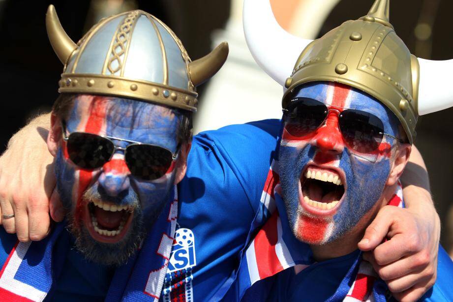 Les supporteurs de l'Islande à Nice