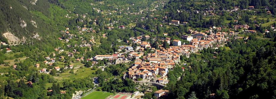 Le village de Saint-Martin de Vésubie. 