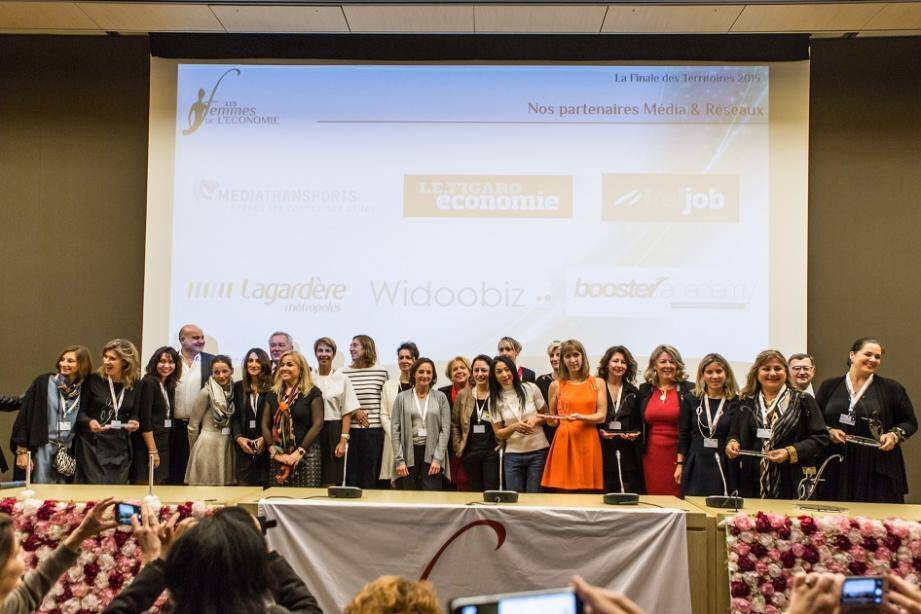 Les lauréates 2015 de la finale nationale des Trophées Les Femmes de l'économie.