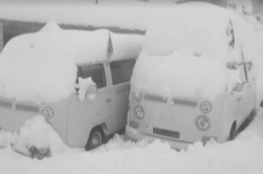 Gréolières-les-Neiges un jour de février 1972.