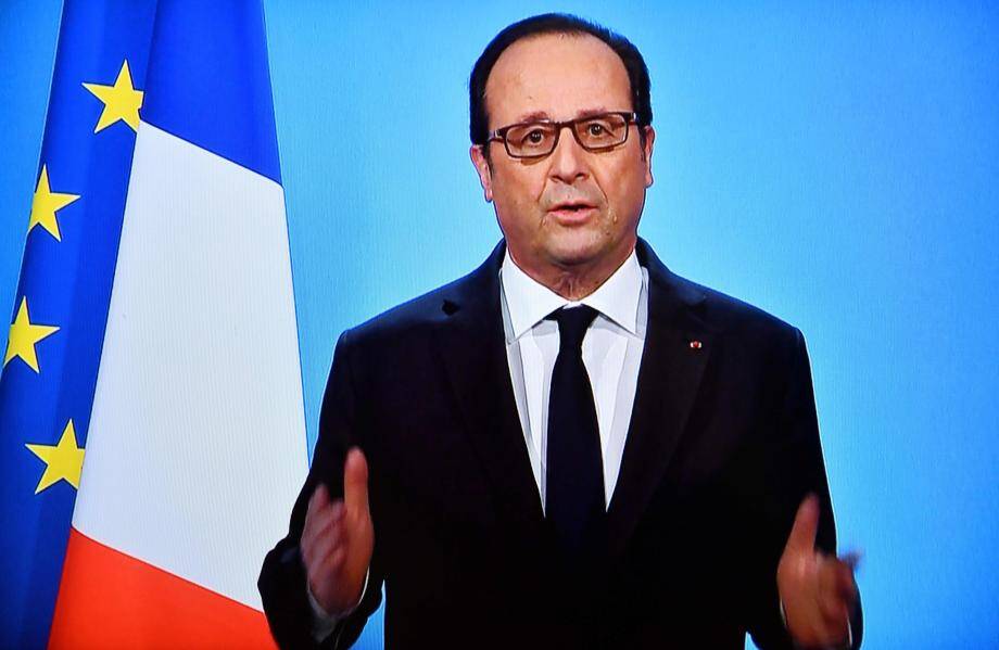 Francois Hollande lors de son intervention télévisée.