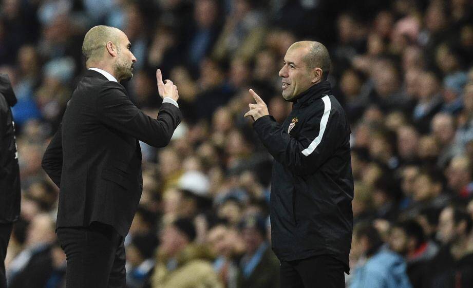 Pep Guardiola et Leonardo Jardim 