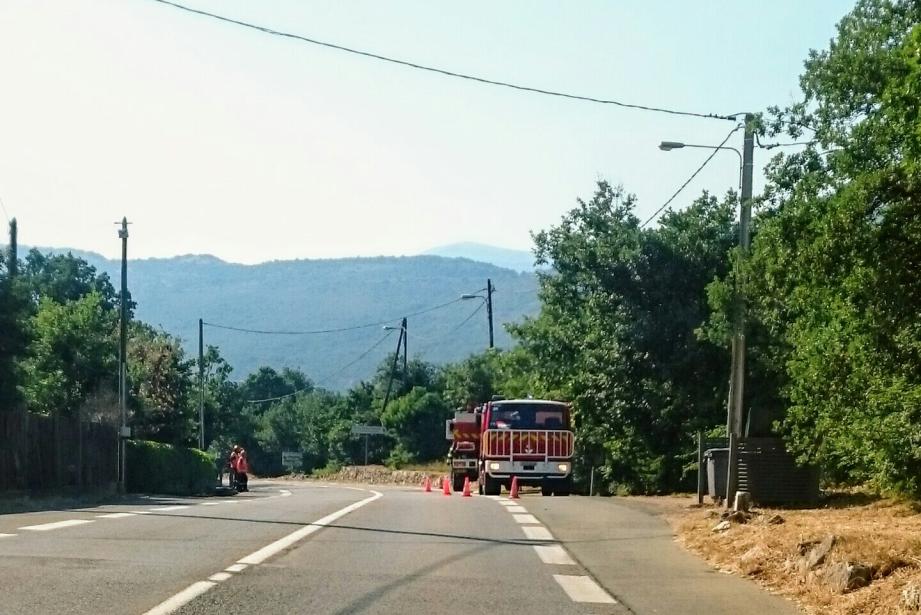 Les pompiers sur place.