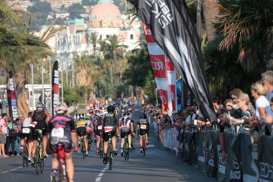 Lors de la 13e édition de l'Ironman de Nice.