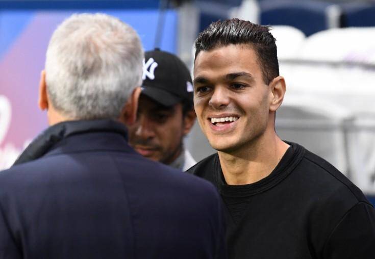 Ben Arfa et Favre avant le match.