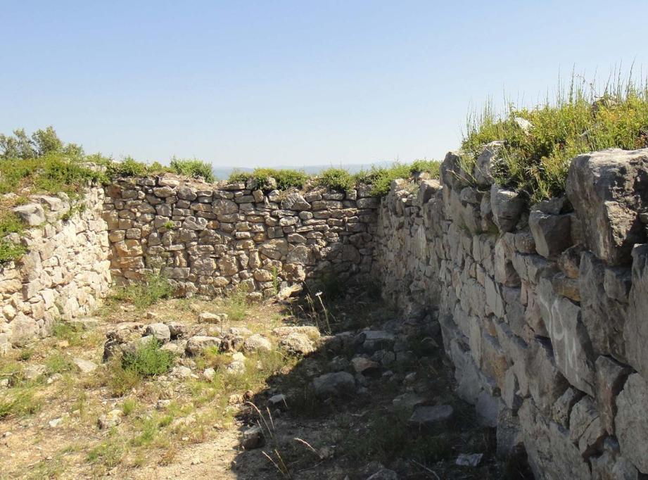 les ruines attestant la présence humaine à l'Age de fer.