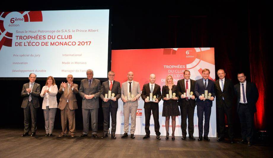 Six trophées ont été remis plus tôt dans la soirée au Grimaldi Forum, en présence du secrétaire d'Etat Jacques Boisson, représentant le Prince Albert II, et des deux conseillers de gouvernement-ministre Marie-Pierre Gramaglia et Jean Castellini.