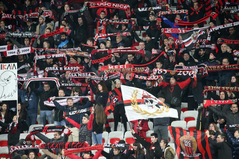 Les supporters de l'OGC Nice.