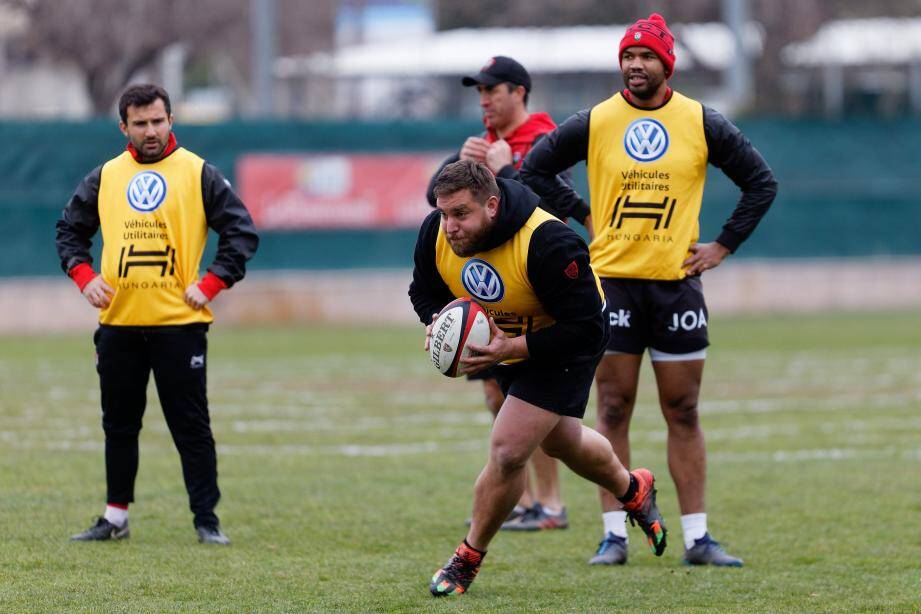 Les Toulonnais à l'entraînement.