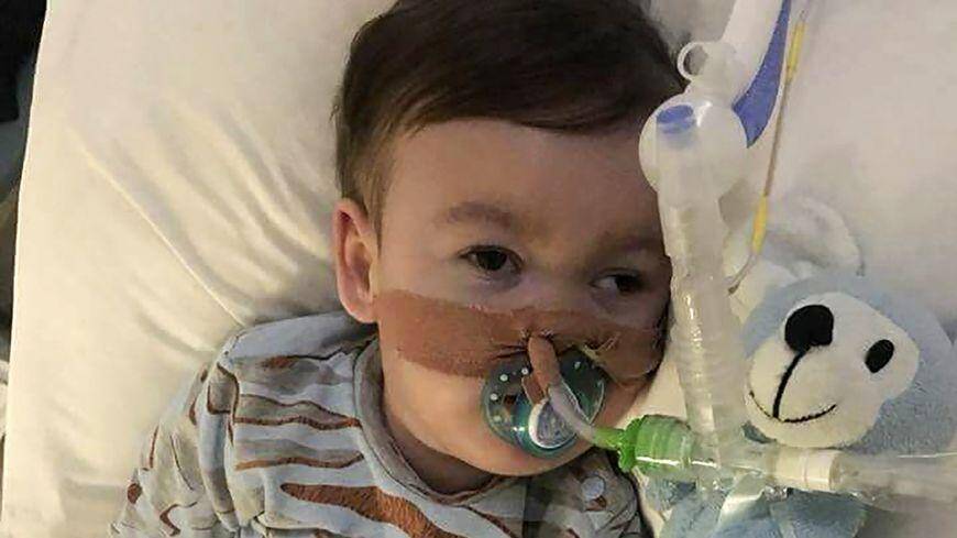 Alfie Evans, le 5 avril dernier, au Alder Hey Children's Hospital de Liverpool.