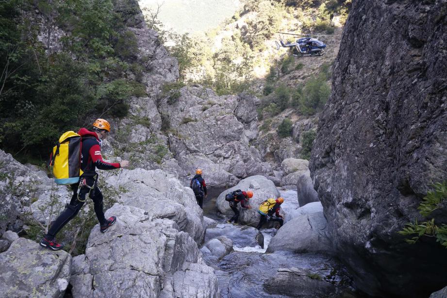 Un important dispositif de secours a été déployé dans le canyon de Zoicu, à Soccia .