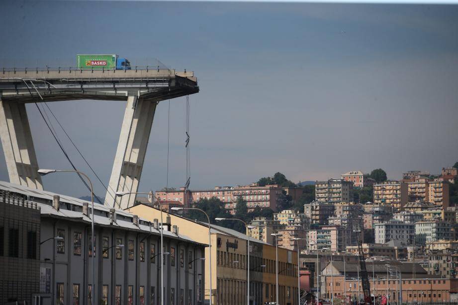 Le pont de Gênes s'est effondré en août. 