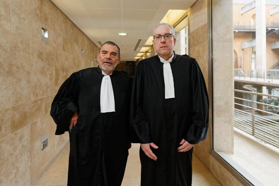 Mes Frank Berton et Philippe Screve, avocats tenaces d’Ali Bouchareb qui risque la perpétuité.